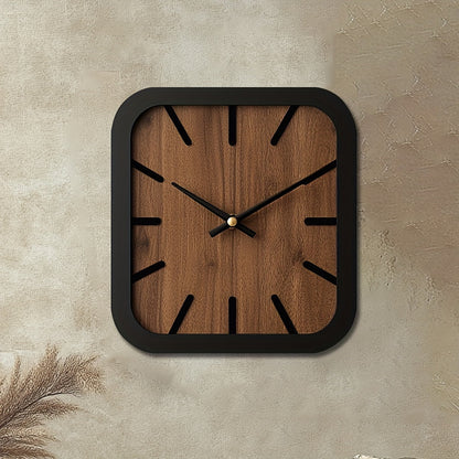 TimberCraft - Artisan Square Wooden Clock with Battery Operation | ribuella