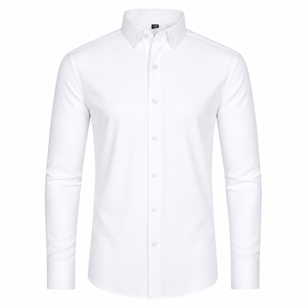 RevoStretch – Smooth Stretch Button-Down Shirt with Wrinkle-Resistant Silky Sheen | ribuella