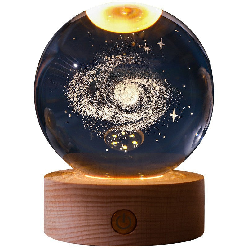 LumaOrb Crystal 3D Night Lamp Elegant Ambient Bedroom Light