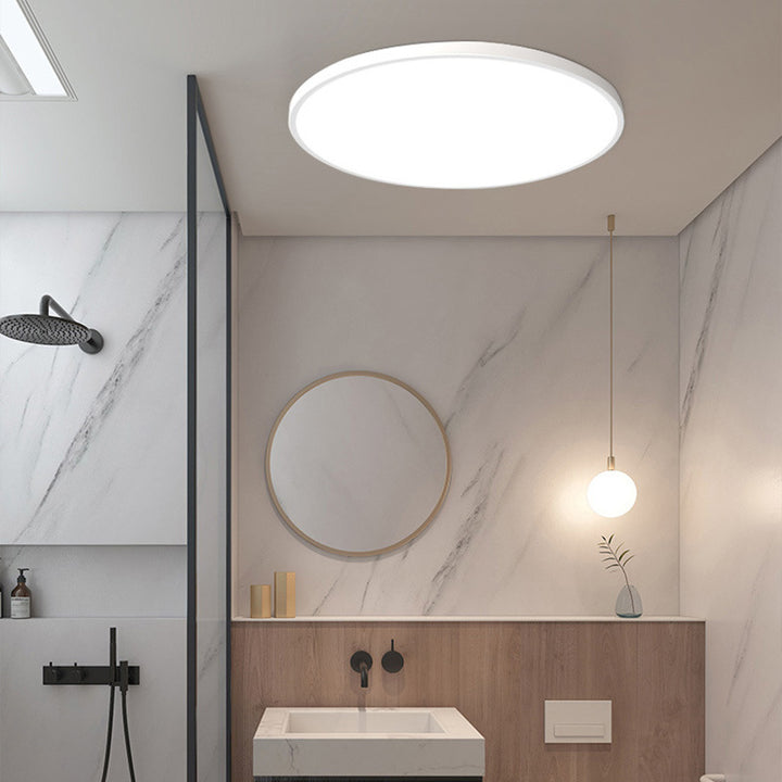 Moderne rund LED-loftslampe med tæt montering og cirkulært design
