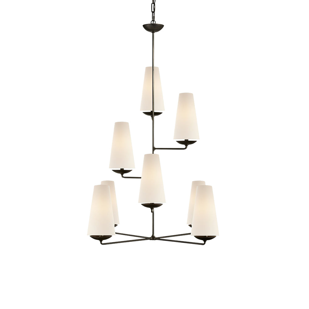 Fontaine Vertical Chandelier Tall Tiered Suspension Ceiling Light