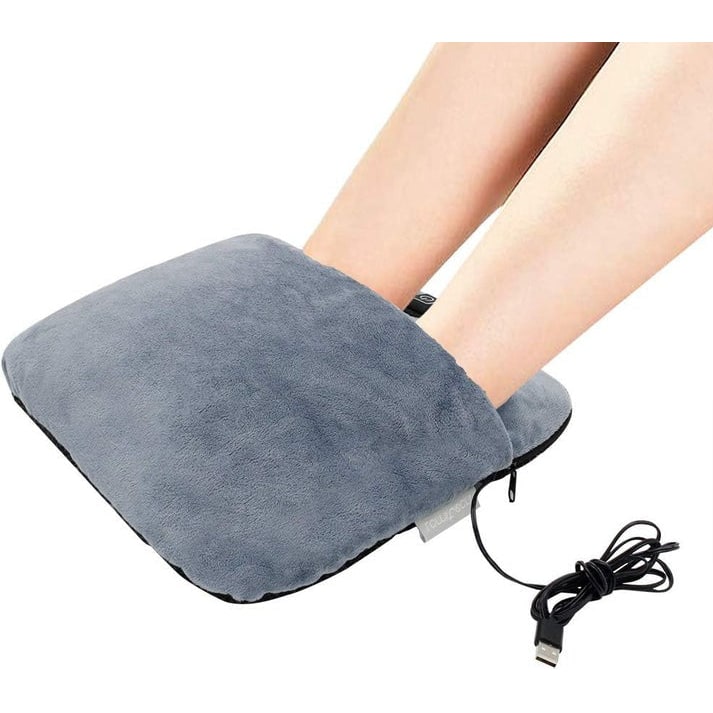 Elektrický masážní přístroj na chodidla - shiatsu masáž s vibracemi a teplem, měkký hřejivý návlek