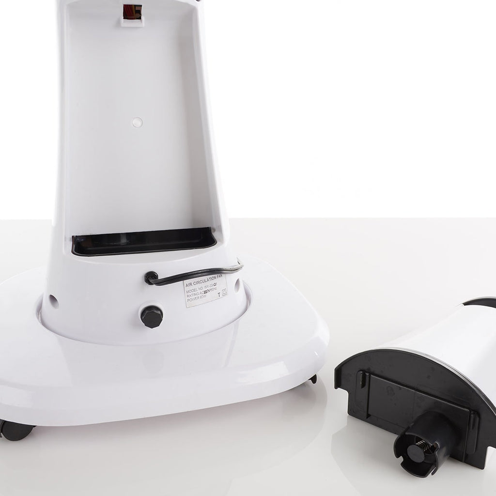 Ventilador nebulizador portátil de pedestal, flujo de aire oscilante, pantalla LED blanca, enfriamiento evaporativo
