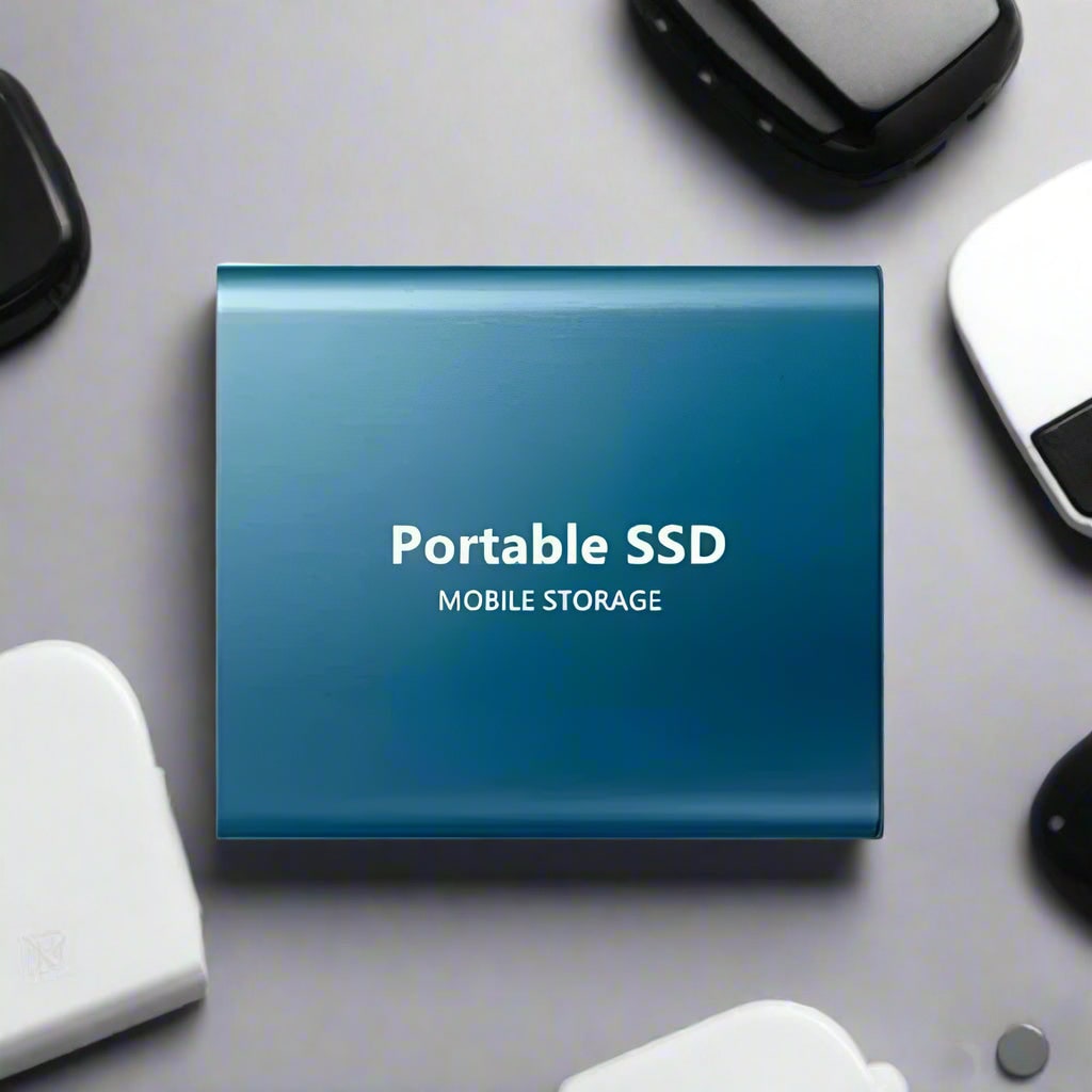 Portable External Solid State Drive - USB-C Cable Included, Compact High-Speed Storage