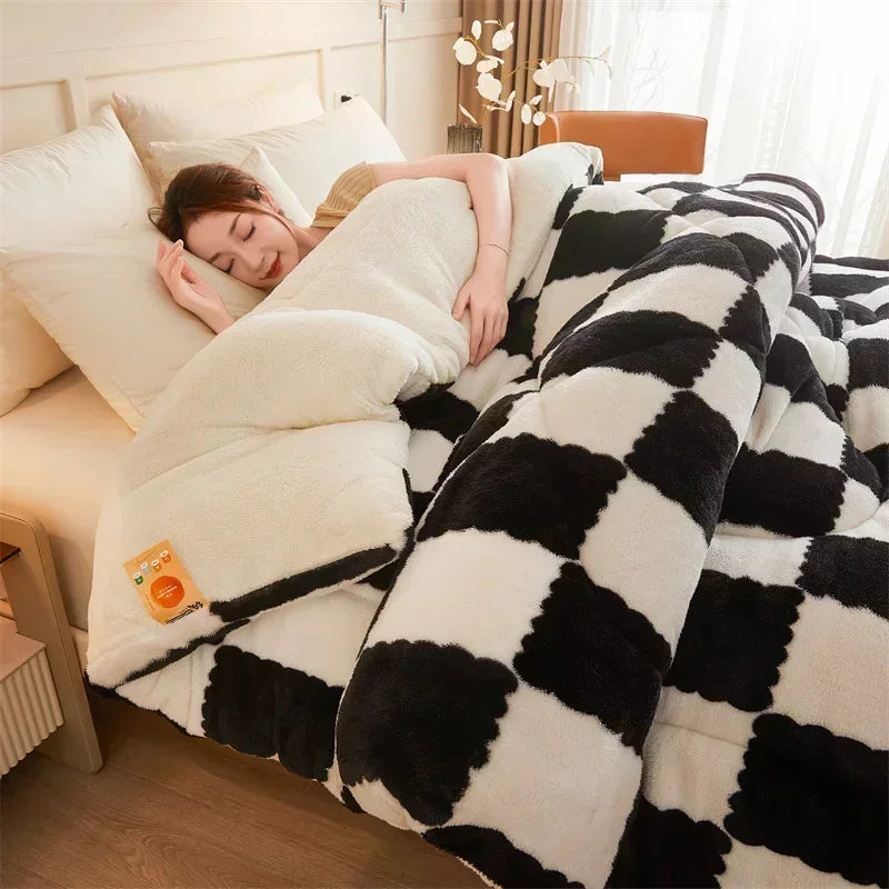 Cozy Quilts Weighted Blanket, Quilted Surface, Calming Pressure, Plaid Design