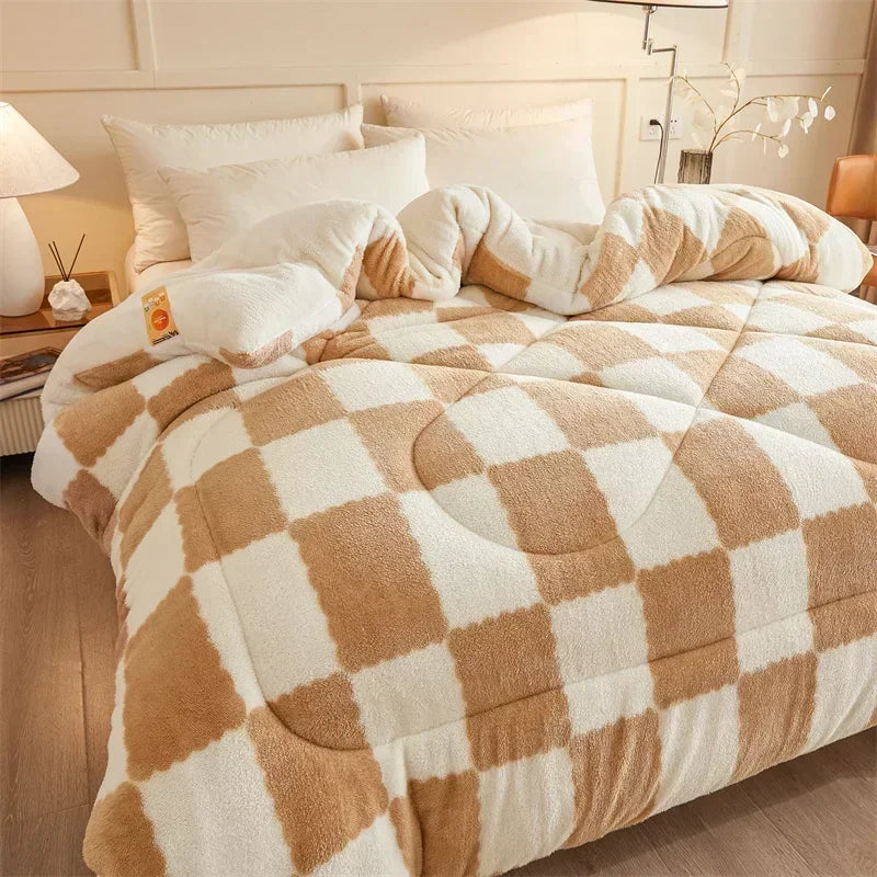 Cozy Quilts Weighted Blanket, Quilted Surface, Calming Pressure, Plaid Design