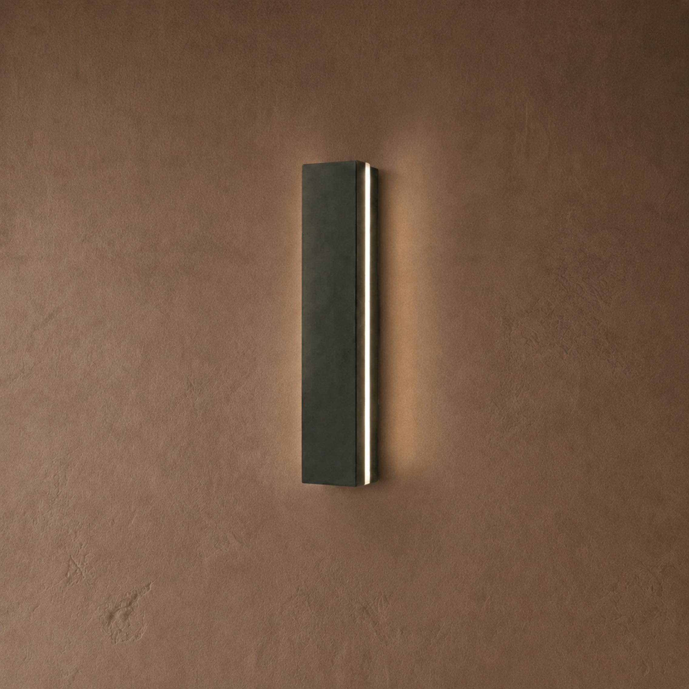 Minimalistisk utomhusvägglampa, väggmonterad i aluminium, LED med justerbar färgtemperatur, väderbeständig | ribuella
