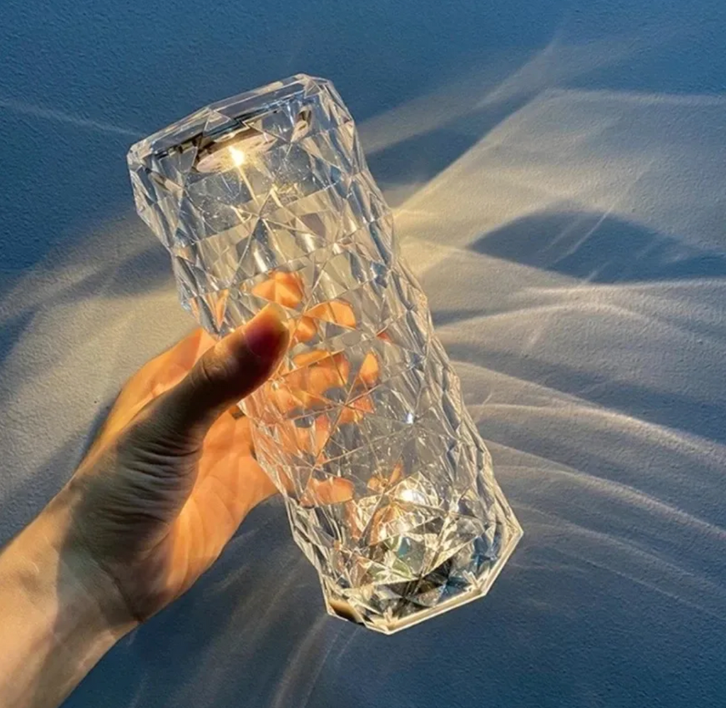 SparklingGlow - LED-kristallen aanraaklamp met afstandsbediening en 16 kleuren | ribuella