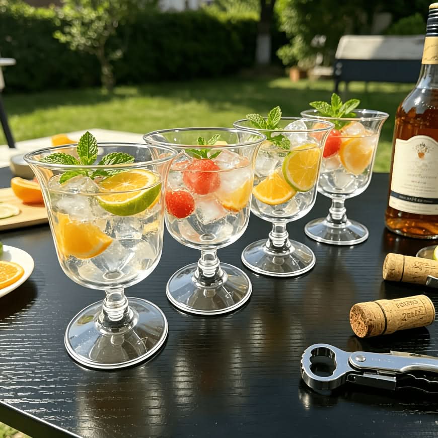 Reusable Outdoor Wine Glass Set for Stylish Beverage Serving | ribuella