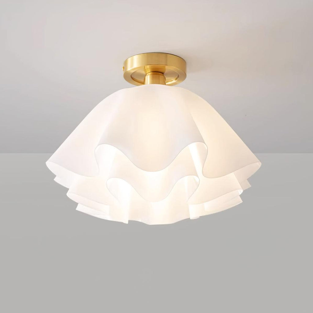 Gailon Contemporary Pleated Drum Ceiling Light Fixture