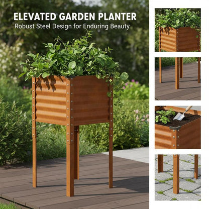 SturdySteel – Weather-Resistant Elevated Planter | ribuella