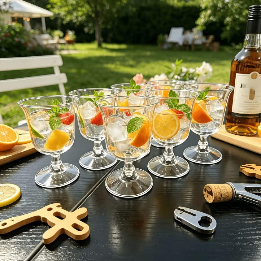 Reusable Outdoor Wine Glass Set for Stylish Beverage Serving | ribuella