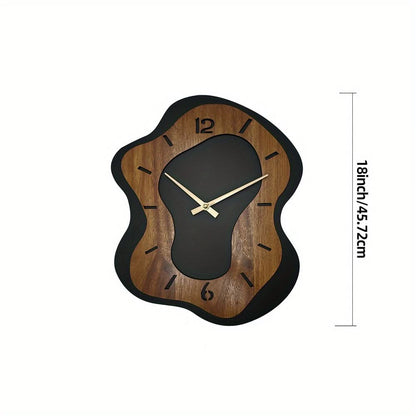 Unique Wooden Wall Clock with Irregular Design and Battery Operated | ribuella