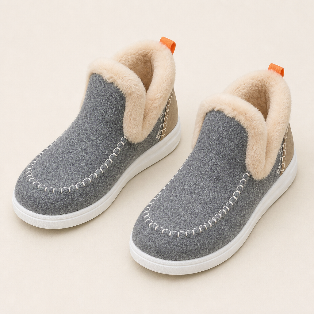 StrideEase – Warm Faux Fur-Lined Slip-On Winter Boots | ribuella