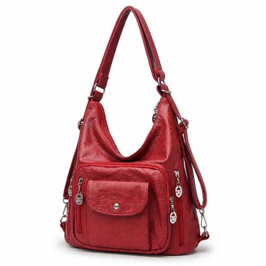 Supple Leather Convertible Tote Bag (Magnetic Closure) | ribuella
