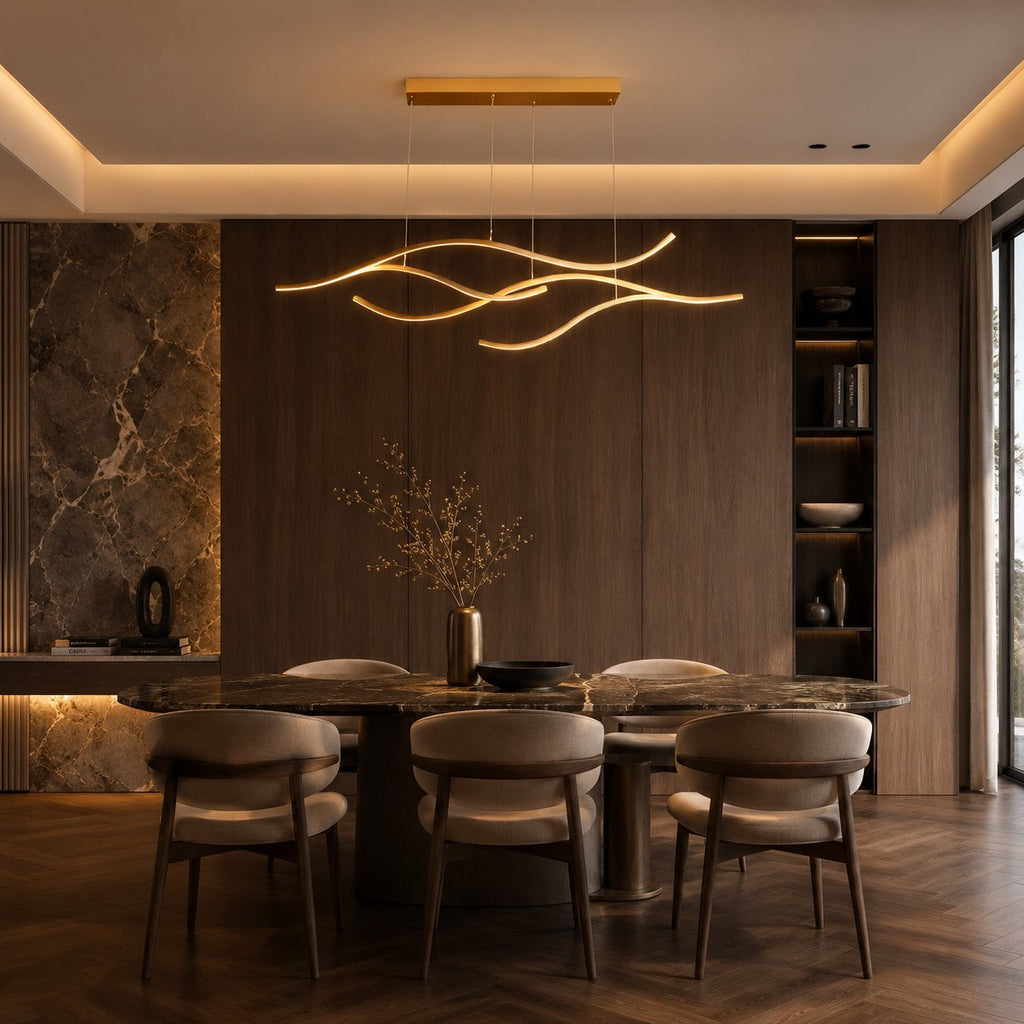 Moderne LED-Pendelleuchte, verstellbare Hängeleuchte aus Metall mit Silikonschirm, dimmbar | ribuella