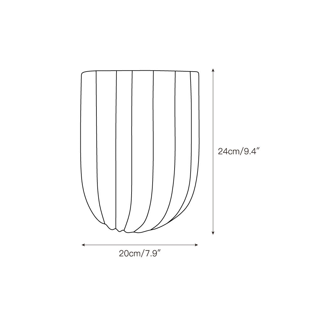 Fluted Glass Wall Lamp - Vertical Ribbed Shade, Warm Ambient Glow