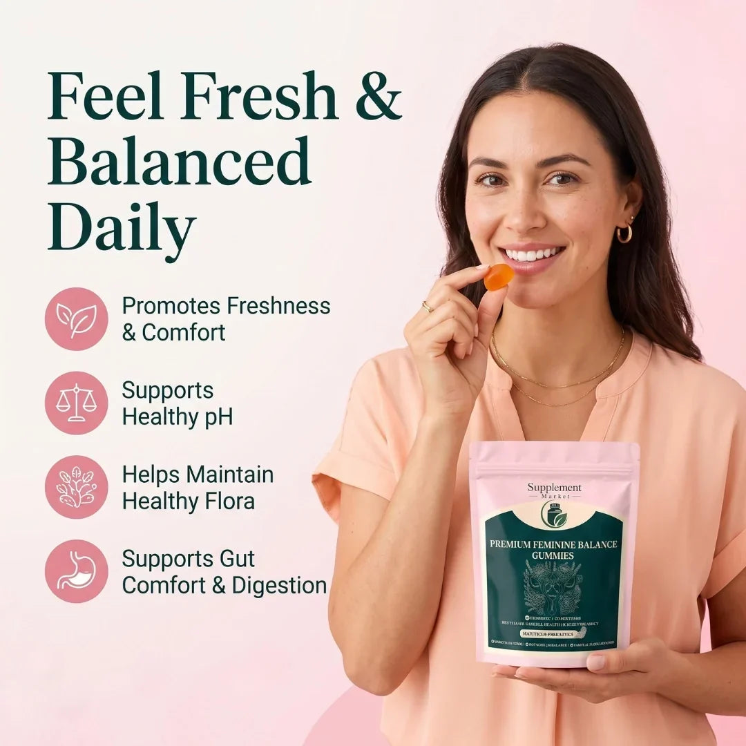 Caramelle gommose per l'equilibrio femminile – supporto quotidiano del pH, della flora e della freschezza