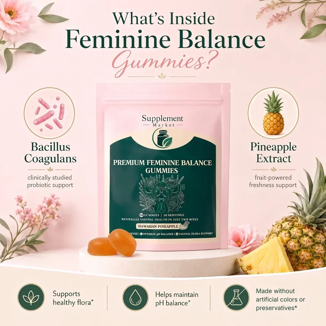 Caramelle gommose per l'equilibrio femminile – supporto quotidiano del pH, della flora e della freschezza