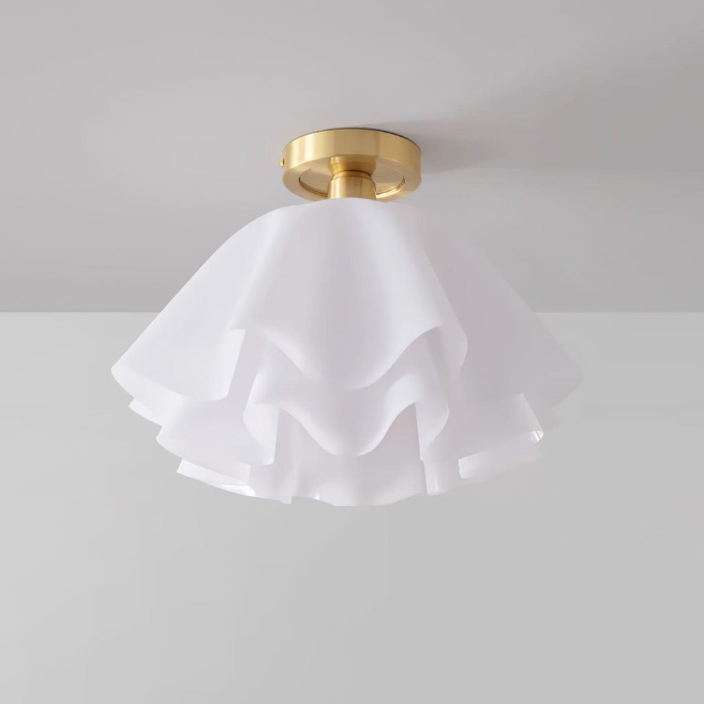 Gailon Contemporary Pleated Drum Ceiling Light Fixture