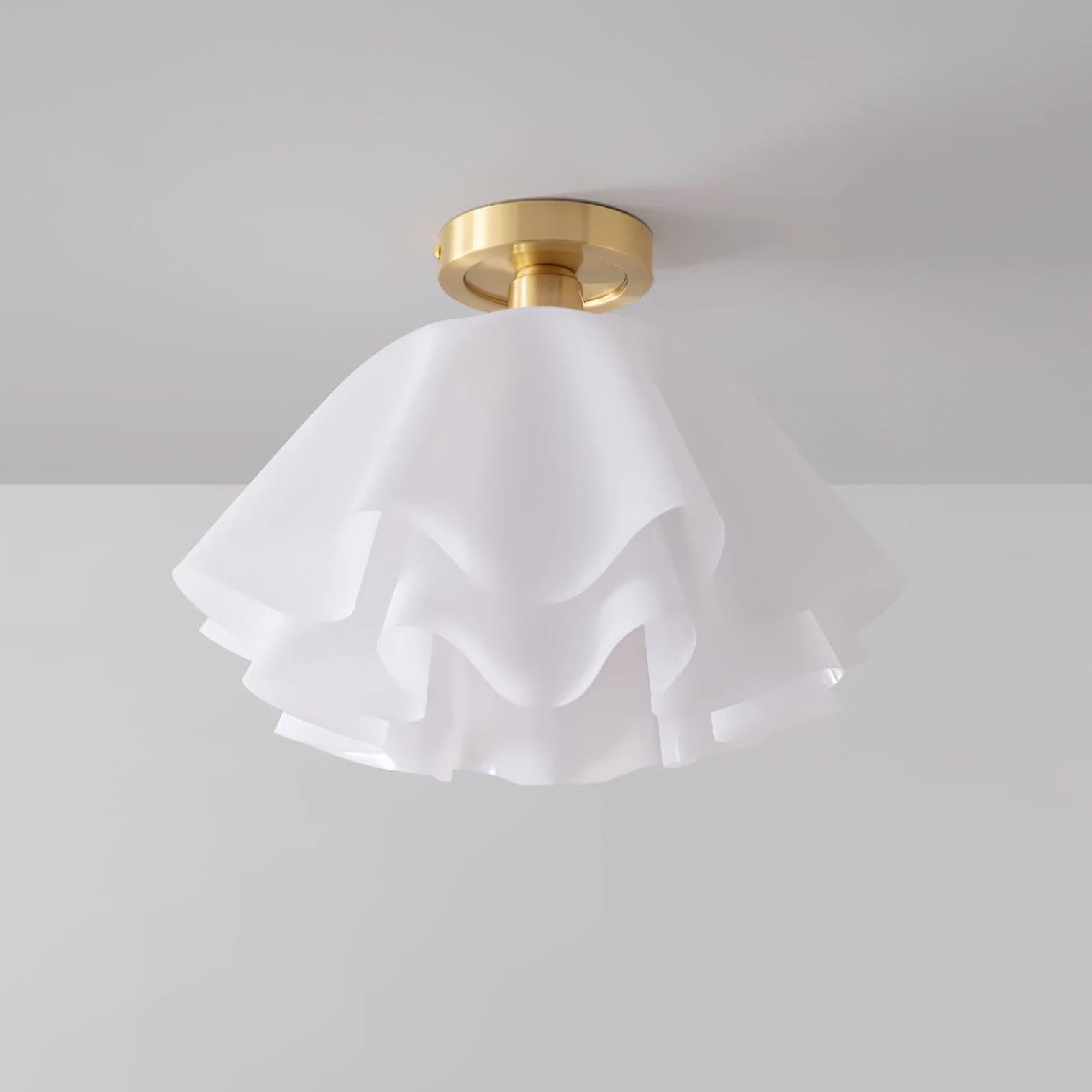 Gailon Contemporary Pleated Drum Ceiling Light Fixture