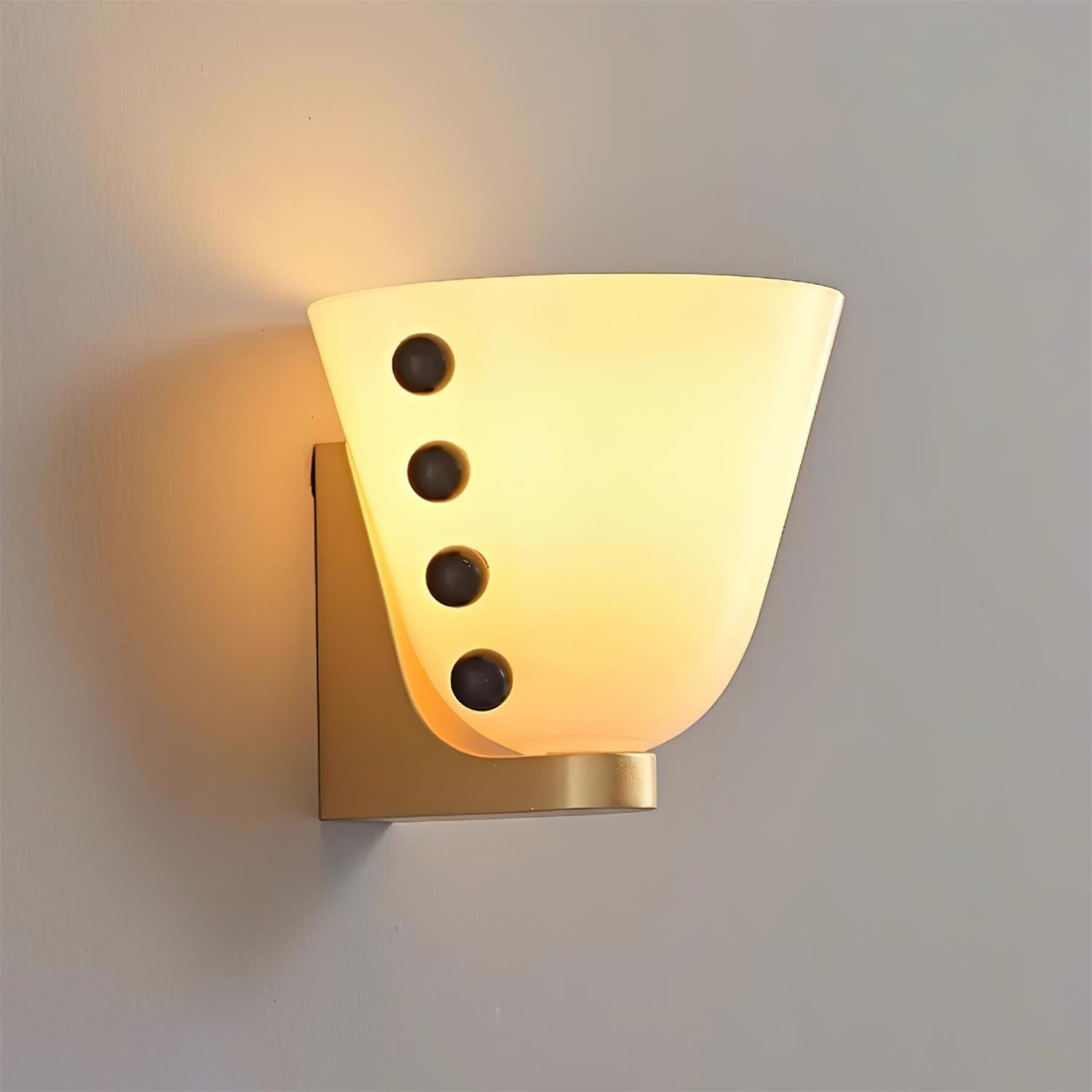 Gemma Asymmetrical Layered Shade Wall Lamp Sculptural Profile