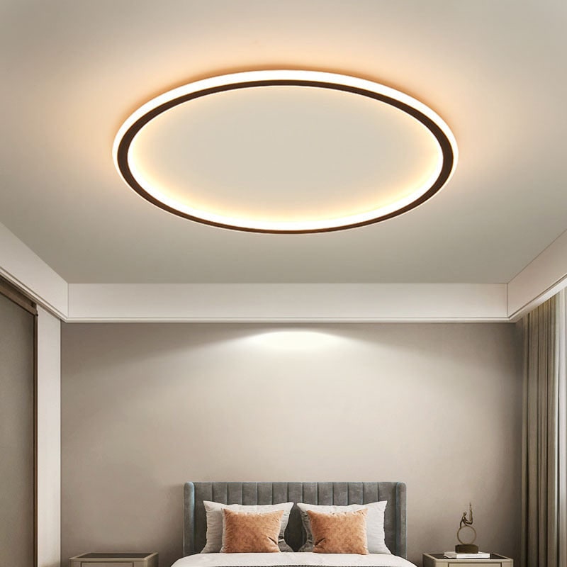 Round Dimmable LED Ceiling Light Modern Flush Mount Ring Fixture