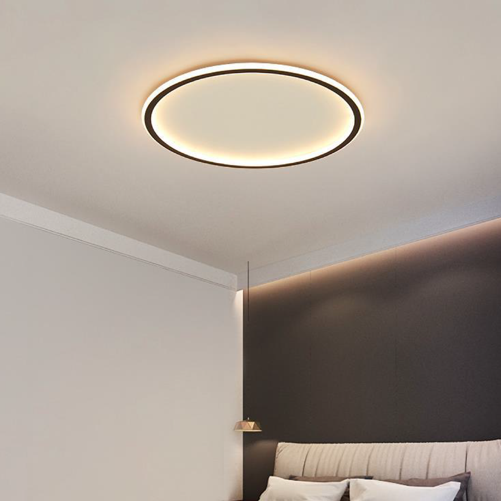 Round Dimmable LED Ceiling Light Modern Flush Mount Ring Fixture