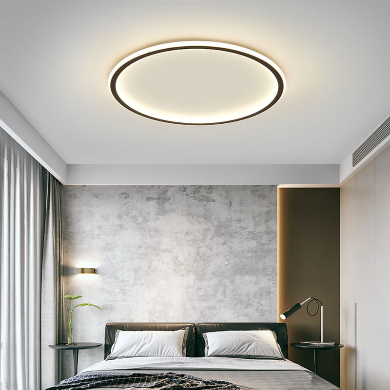 Round Dimmable LED Ceiling Light Modern Flush Mount Ring Fixture
