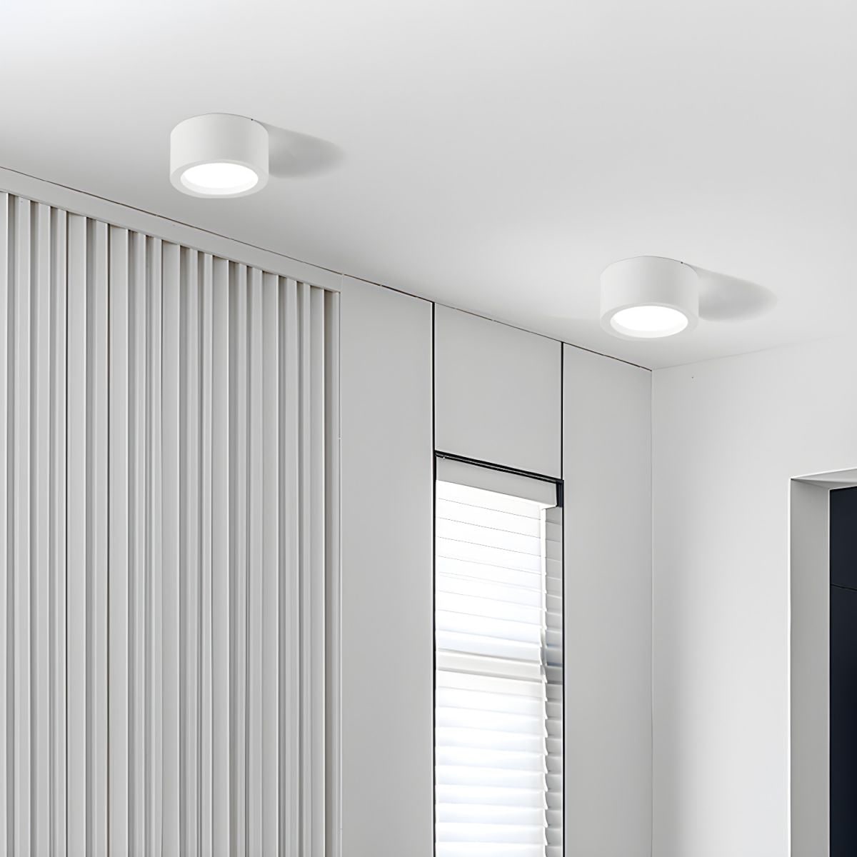 Modern Cylinder Flush Mount LED Ceiling Light Energy Efficient Frosted Diffuser