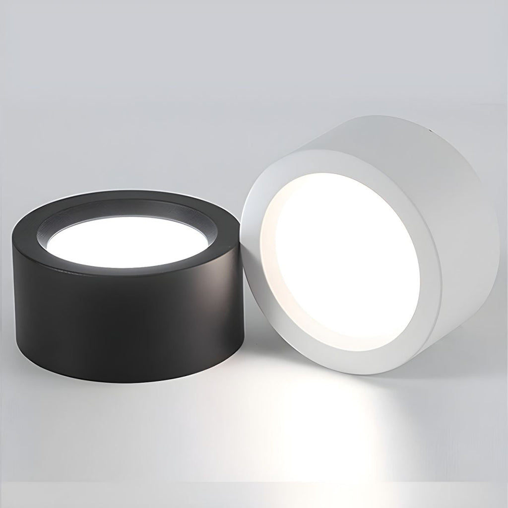 Plafonieră cilindrică modernă LED, montaj direct, eficientă energetic, cu difuzor mat