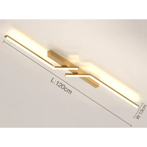 Linear LED Ceiling Light, Flush Mount, Dimmable Remote Control