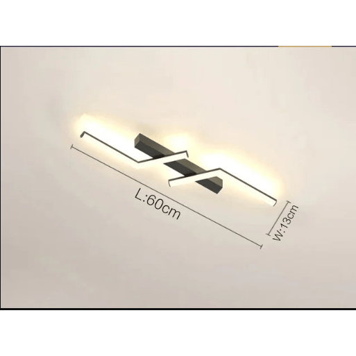 Linear LED Ceiling Light, Flush Mount, Dimmable Remote Control