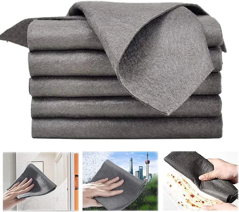 Set of 5 Scratch-Free Microfiber Cloths for Cleaning Surfaces | ribuella