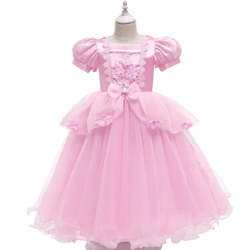 Lányok halloween-i hercegnői báli ruha, teljes tüllszoknyás együttes