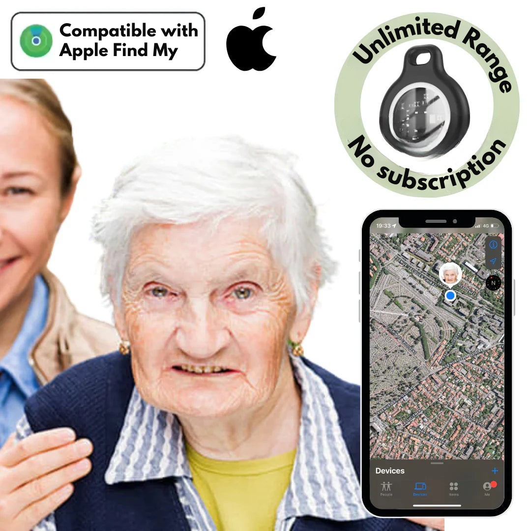 Valós idejű Bluetooth GPS-nyomkövető, kompakt, kör alakú szilikon kulcstartótokkal