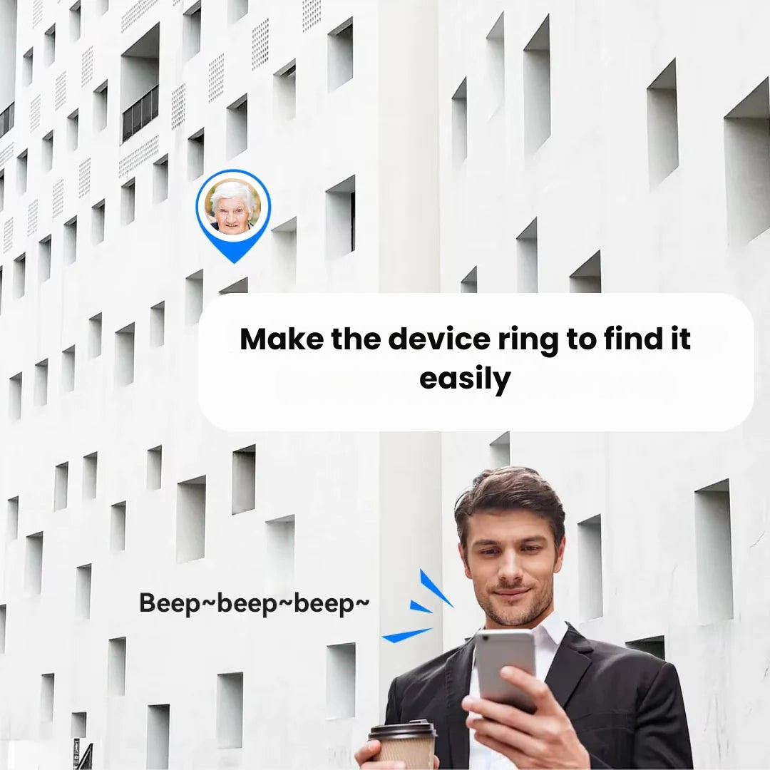 Localizador GPS Bluetooth em tempo real, caixa compacta circular de silicone para porta-chaves