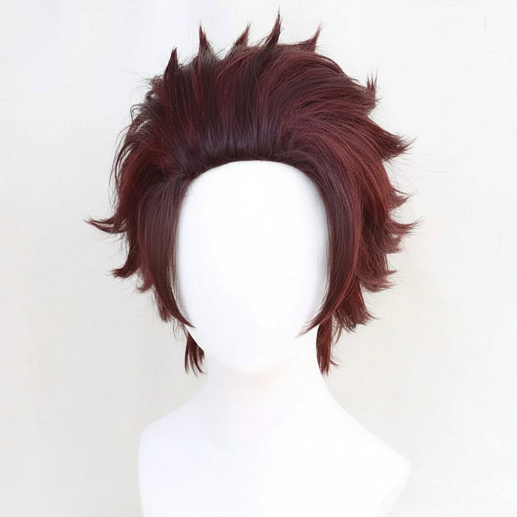 Anime cosplay jelmezkészlet — kockás haori dzseki, nadrág és kiegészítők