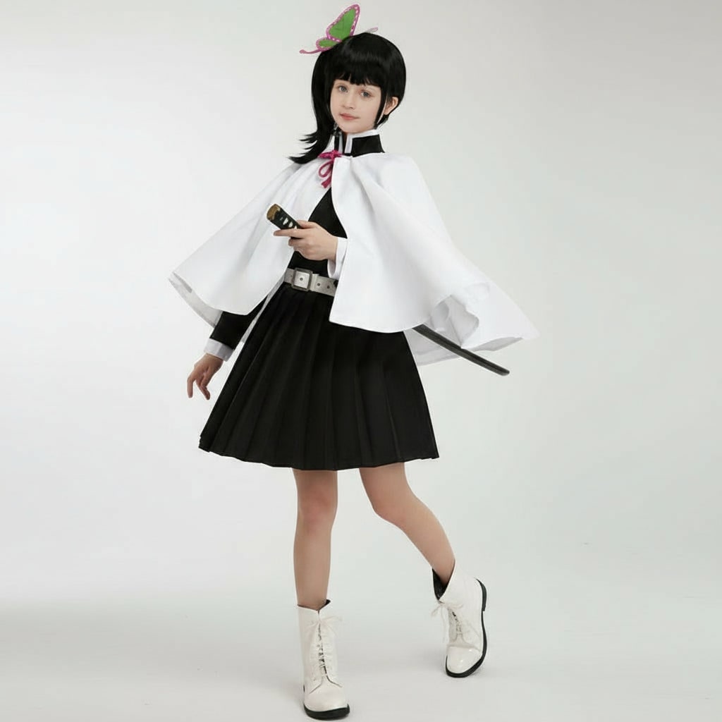 Kurtka haori z otwartym przodem, wzór inspirowany japońskim anime, geometryczny nadruk w szachownicę