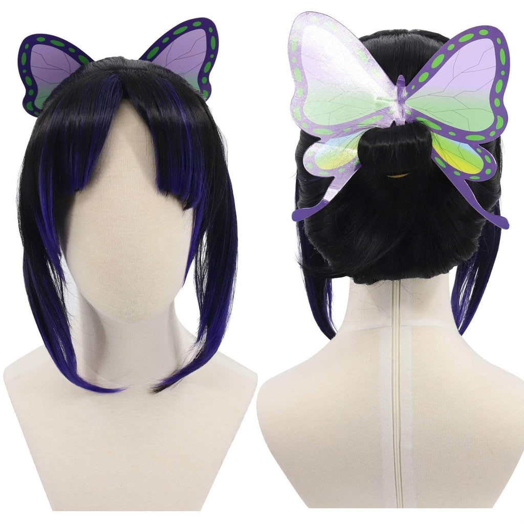 Parrucca lunga e ondulata pre-acconciata per cosplay anime, design a taglio scalato