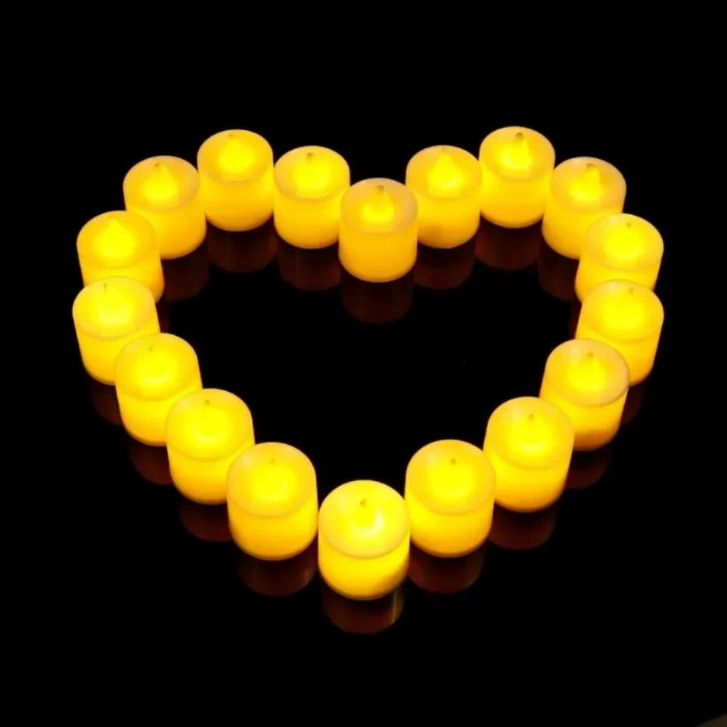 Halloween Battery Powered LED Candles — Flickering Flame, Wavy Edge Design