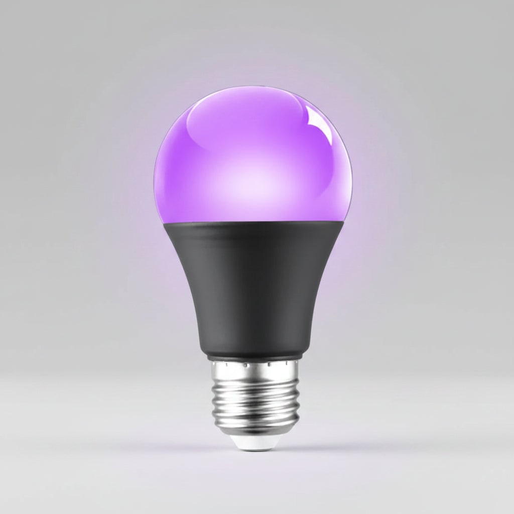 E26-os foglalatú fekete LED-es UV-fényforrás, energiatakarékos kialakítás