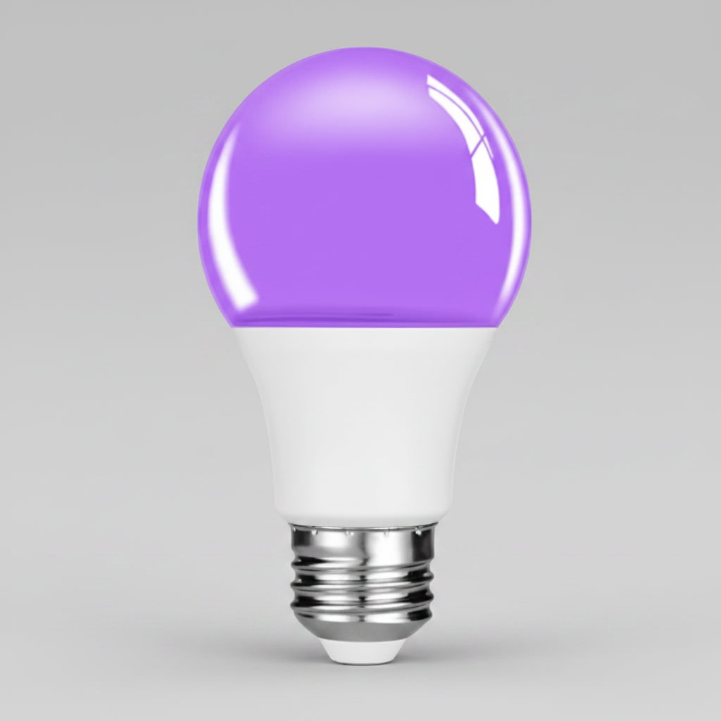 E26-os foglalatú fekete LED-es UV-fényforrás, energiatakarékos kialakítás