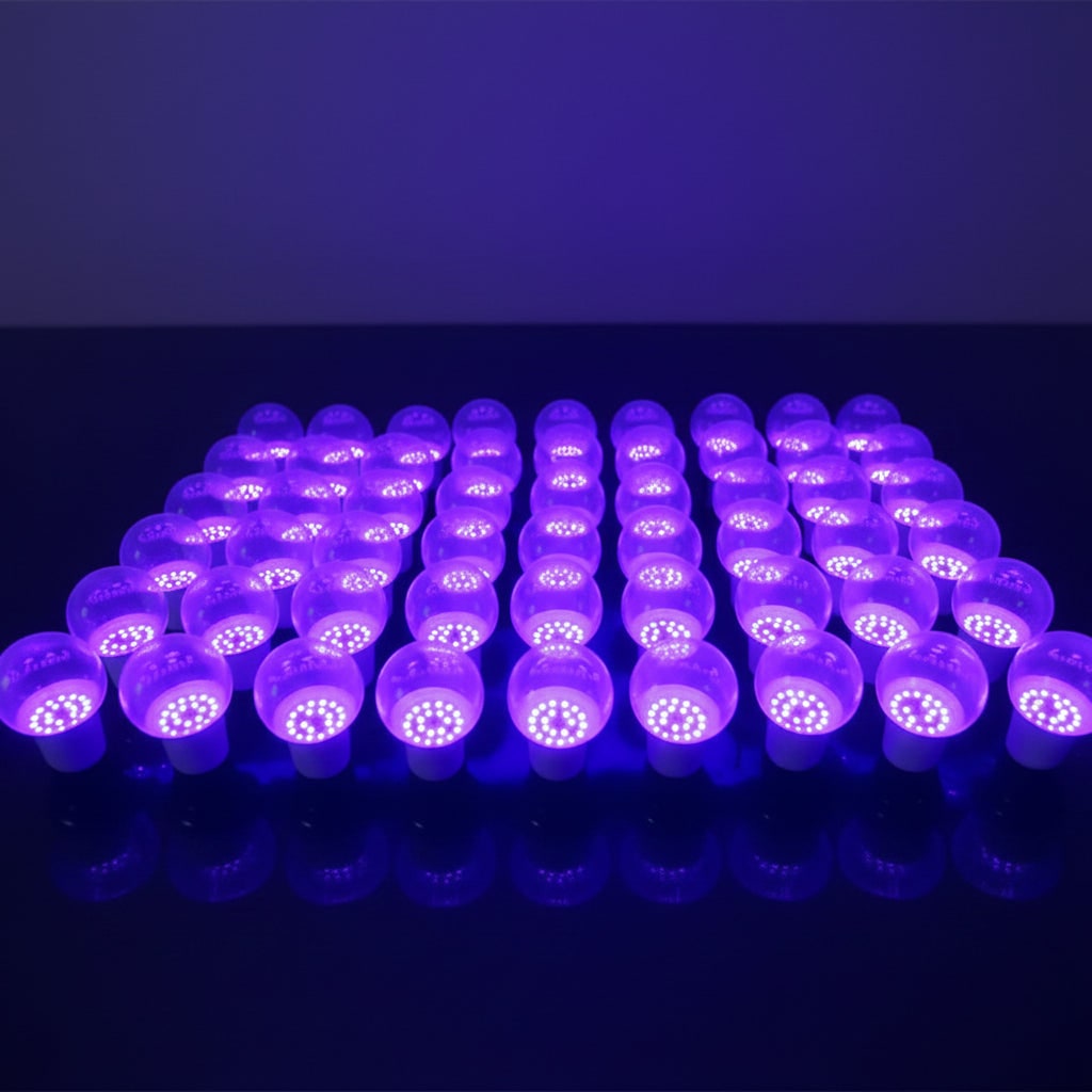 E26-os foglalatú fekete LED-es UV-fényforrás, energiatakarékos kialakítás