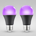 E26-os foglalatú fekete LED-es UV-fényforrás, energiatakarékos kialakítás