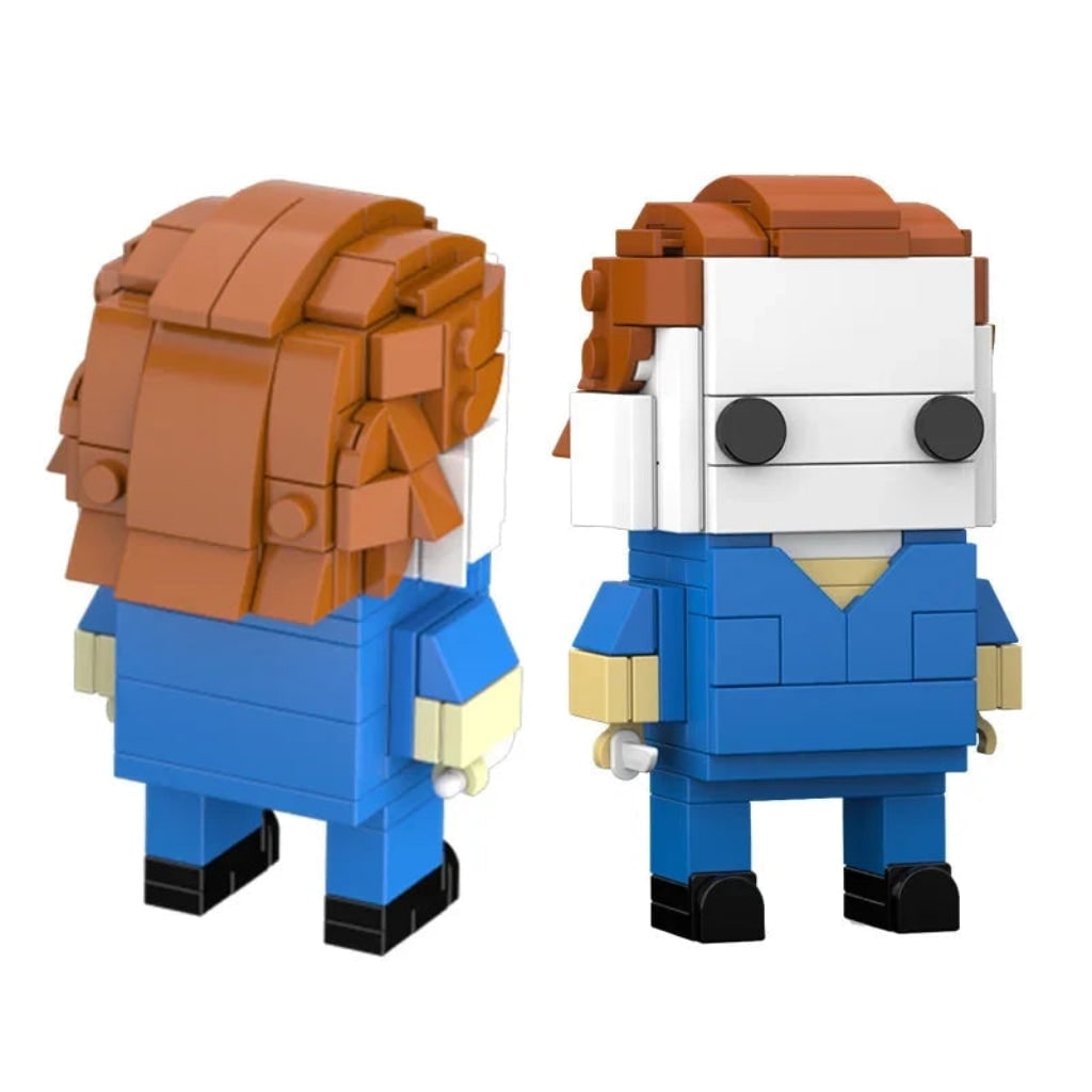 Conjunto de blocos de construção magnéticos - modelo de casa assombrada de Halloween e minifigura