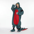 Fato-macaco de cosplay de dinossauro com capuz para adultos - Inclui peruca e coberturas para sapatos