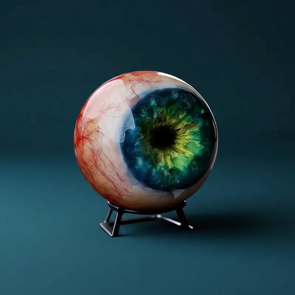 Decorazione a forma di ragno gigante per Halloween con realistico occhio finto lucido
