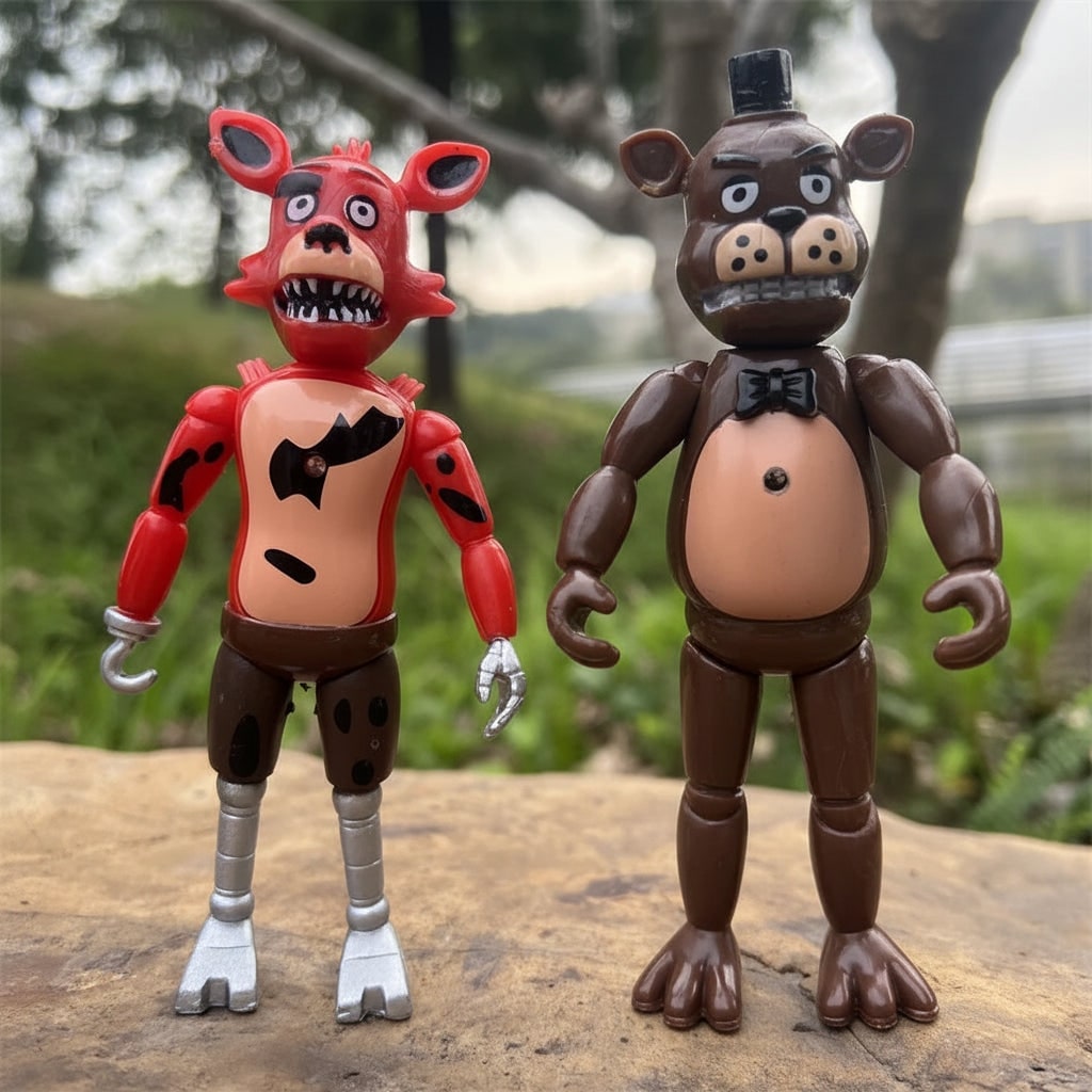 Conjunto de figuras de ação de terror de Halloween com 5 luzes LED e articulações totalmente articuladas