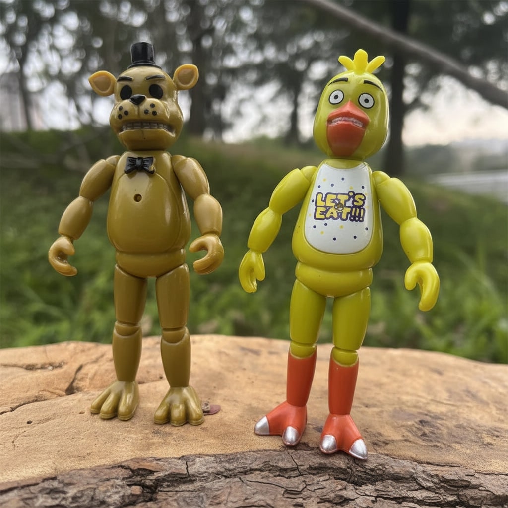 Conjunto de figuras de ação de terror de Halloween com 5 luzes LED e articulações totalmente articuladas